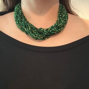 Green beaded necklace